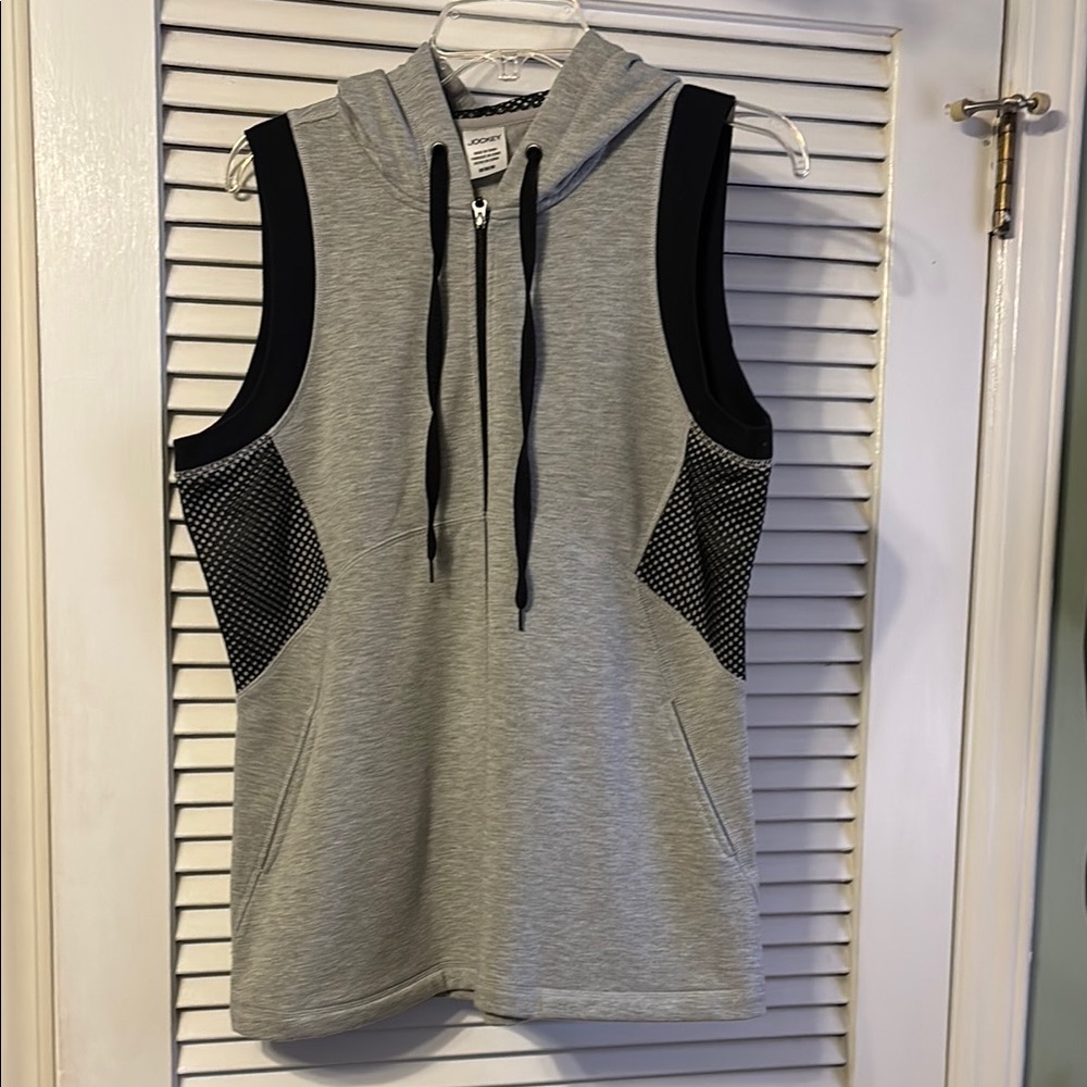 Jockey brand hooded vest.
